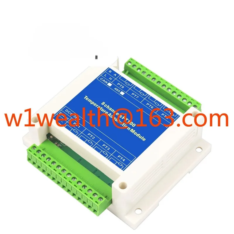 2/4/8/16 Channel PT100 K/S/R/B/N/E/J/T Thermocouple Sensor RS485 Modbus Output Temperature Acquisition Module