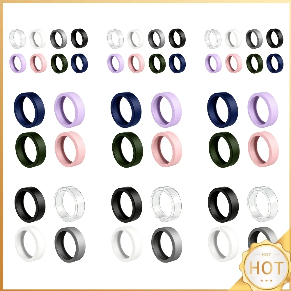 4/8 Pack Silicone Ring Protector Fits for Oura Ring 5 Smart Ring Protector Ring Protector Cover for Gym Woking Out Women Men