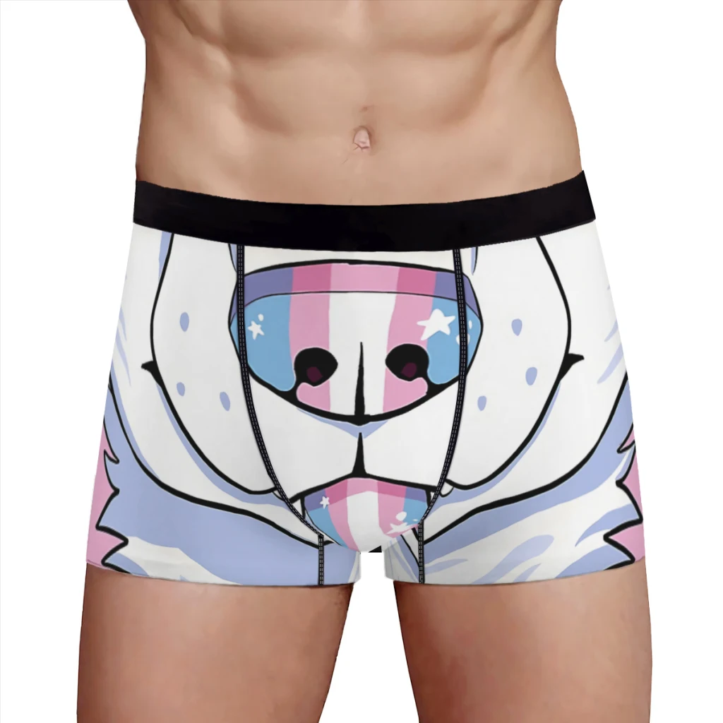 Trans Flag LGBT+ Pride White Canine Maw LGBT Underpants Breathbale Panties Male Underwear Comfortable Shorts Boxer Briefs