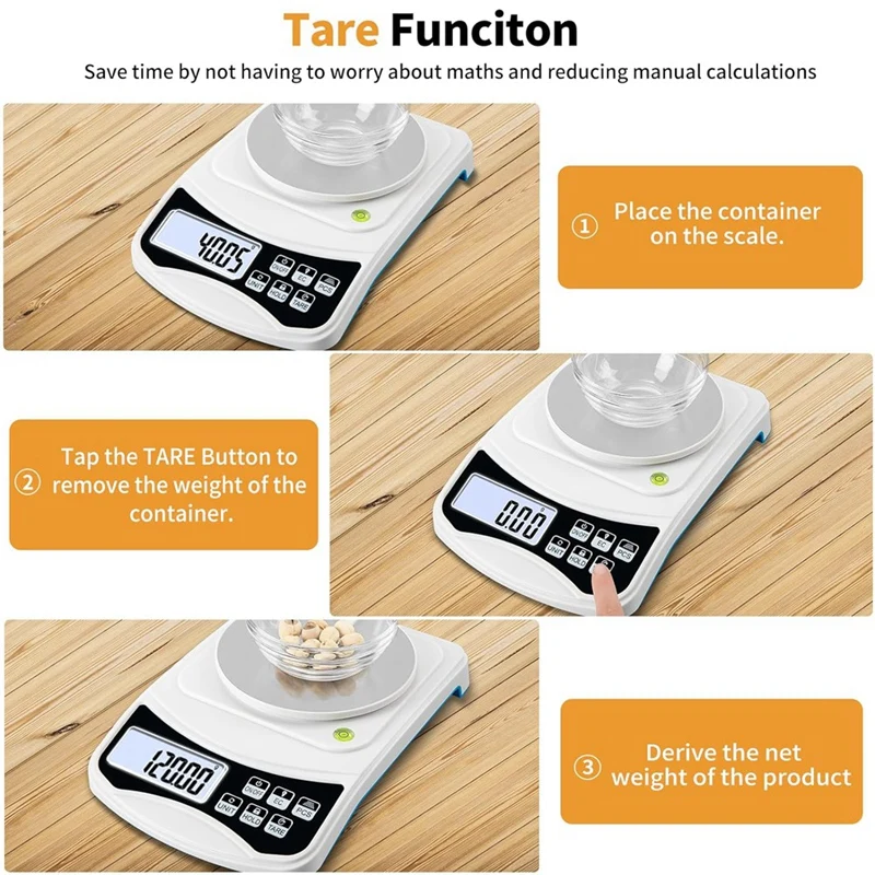 Digital Lab Scale, Gram-Scale 1000G 0.01Gaccuracy, Multi-Function High Precision Electronic Scale With 100G Weight Easy Install