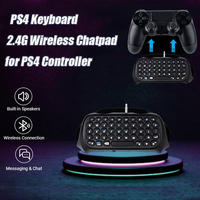 Controller Keyboard for PS4 Wireless Bluetooth Keypad Mini Chatpad with Built-In Speaker & 3.5MM Audio Jack for PS4 Controller