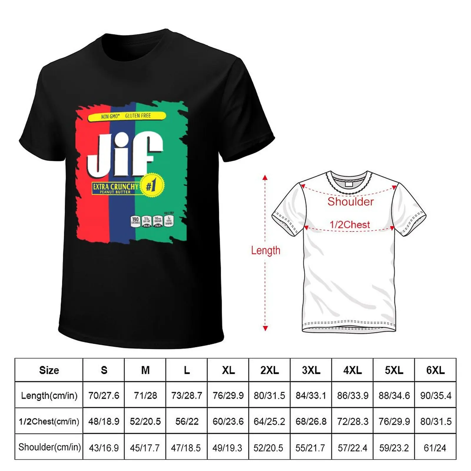 Jif Crunchy Peanut Butter design T-Shirt t shirts for man graphic tees T-Shirt