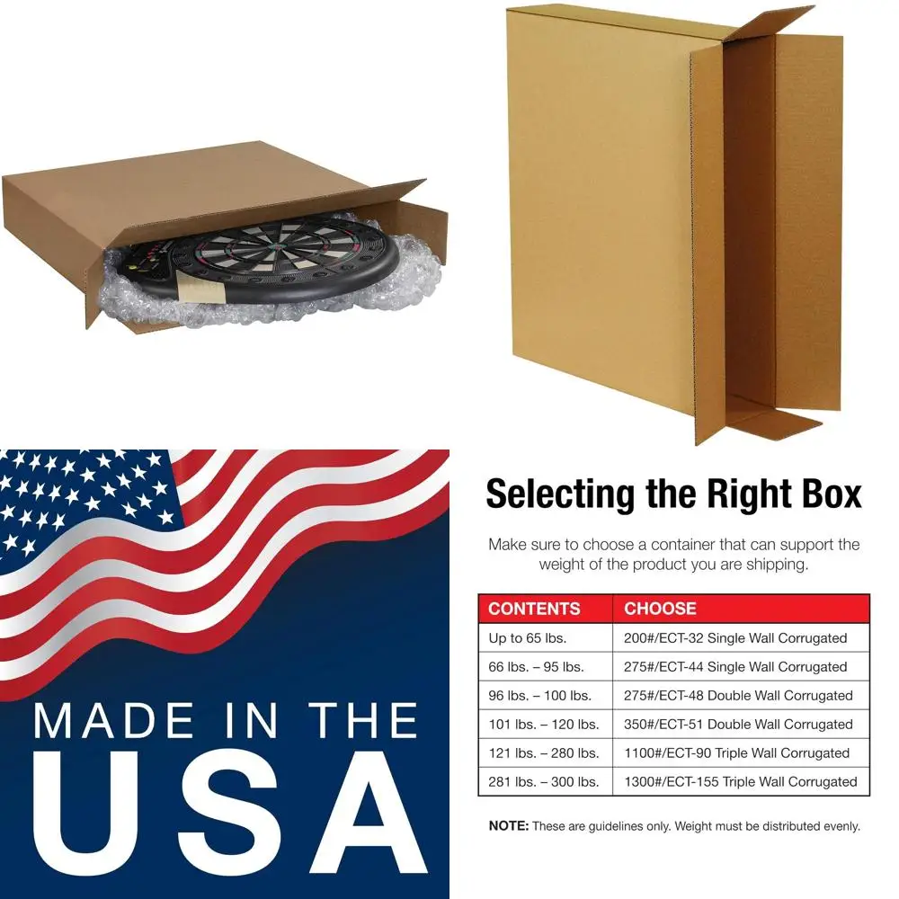 

Side Loading Corrugated Cardboard Boxes, 28L x 5W x 24H, Pack of 10 for Shipping, Packing, and Moving