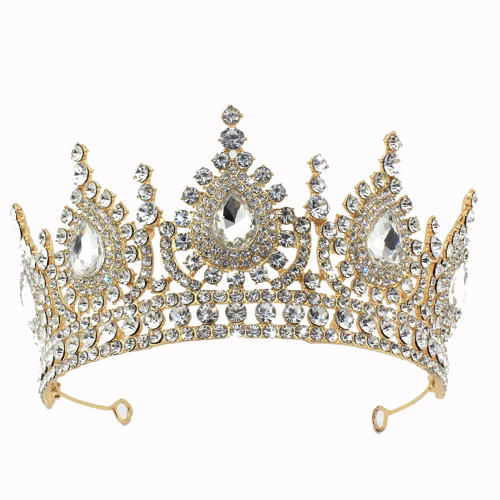 

Levmoudra Beautiful Bride Jewelry Alloy Rhinestone Headdress Wedding Prom Crystal Rhinestone Crown Tiara Headband