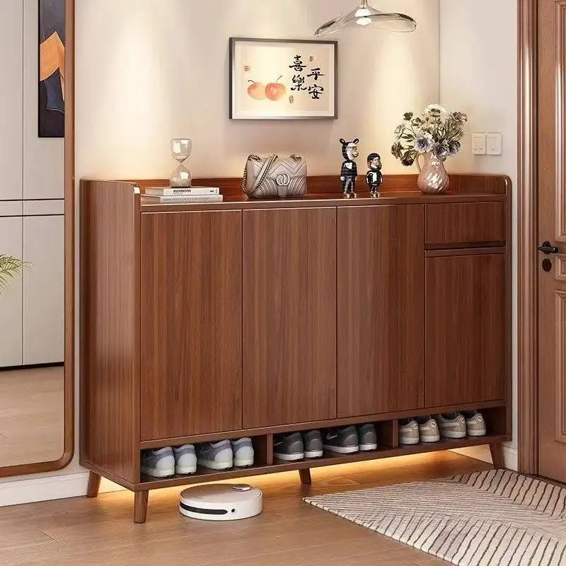 Quality Wooden Rack Shoe Cabinet Drawers Nordic Apartments Corridor Shoe Cabinet Show Cupboard Range Chaussures Home Furniture