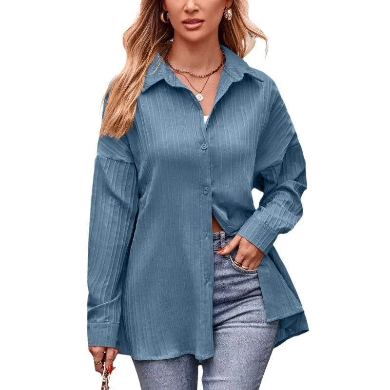 

Autumn Fashion Solid Women Blouse Loose Long Sleeve Button Up Shirts Female Elegant Office Lady Shirts Tops Clothes Blusas 28282