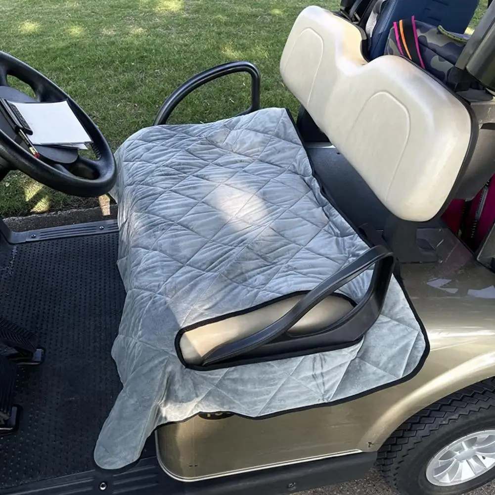

Universal Golf Cart Seat Blanket Long-lasting Golf Cart Seat Cover Soft Velvet Golf Cart Seat Cover with Non-slip for Club for 2