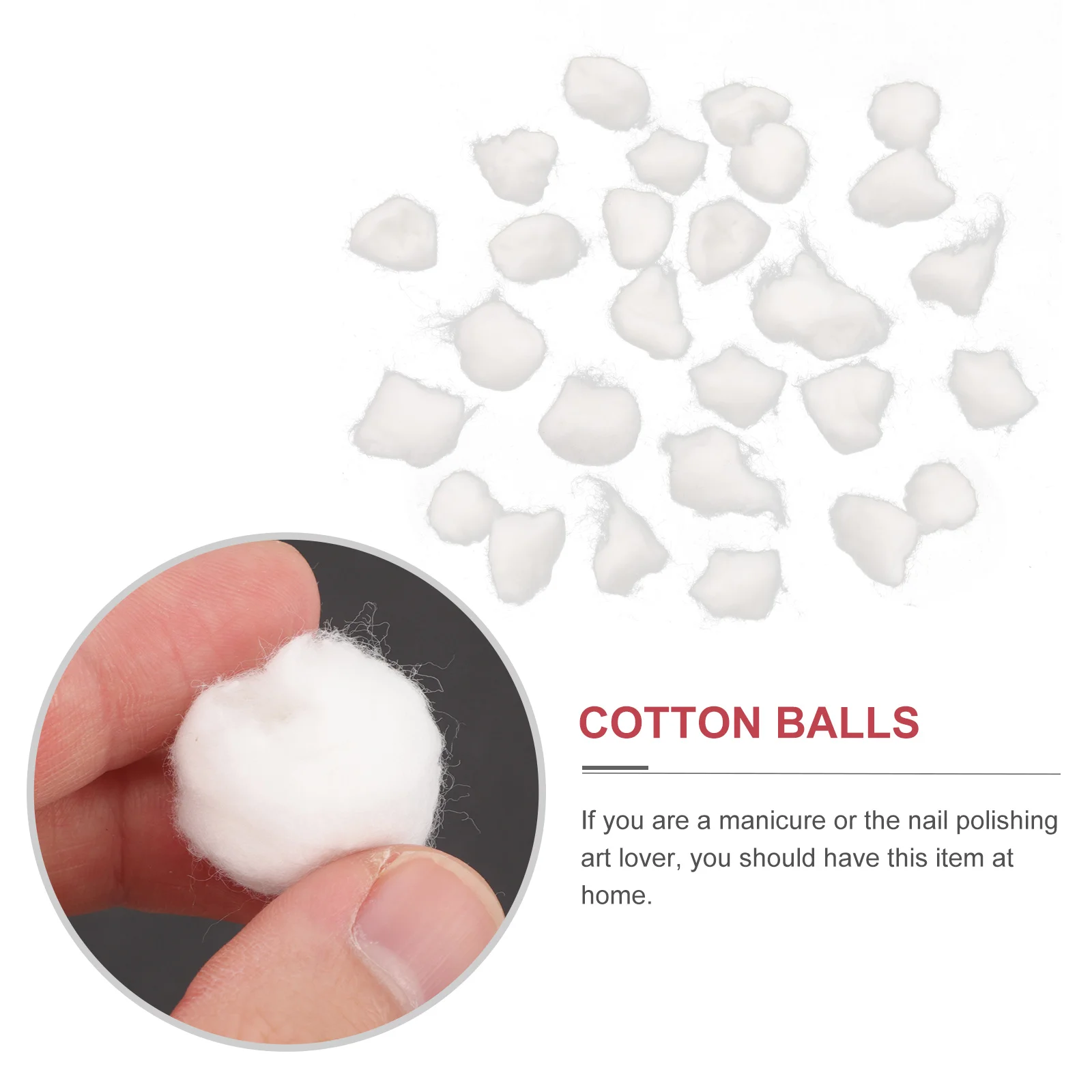 300 pezzi di tamponi di cotone per trucco Gel Polish Remover Nail Balls per la pulizia delle unghie assorbente bianco