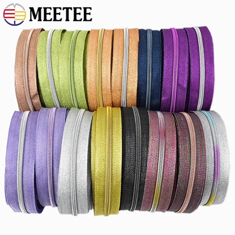 

5# Plastic Zipper Tape for Sewing Bag Jacket Shoes Nylon Zippers By The Meter Coil Roll Zip Repair Kit DIY Garment Accessories