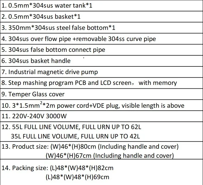 Homebrew Electrical Brew System for Home Brewing Beer Brew Equipment