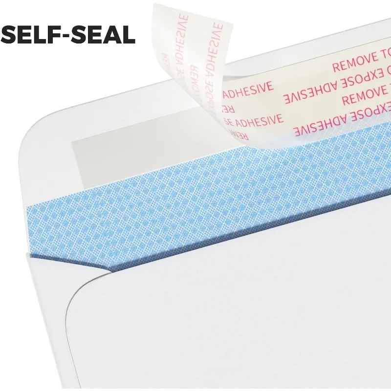 Tinted Envelopes for Privacy & Business, Peel and Seal, NO Window, Letter Size 4-1/8 x 9-1/2 Inches, 24 LB,White (50 pack)