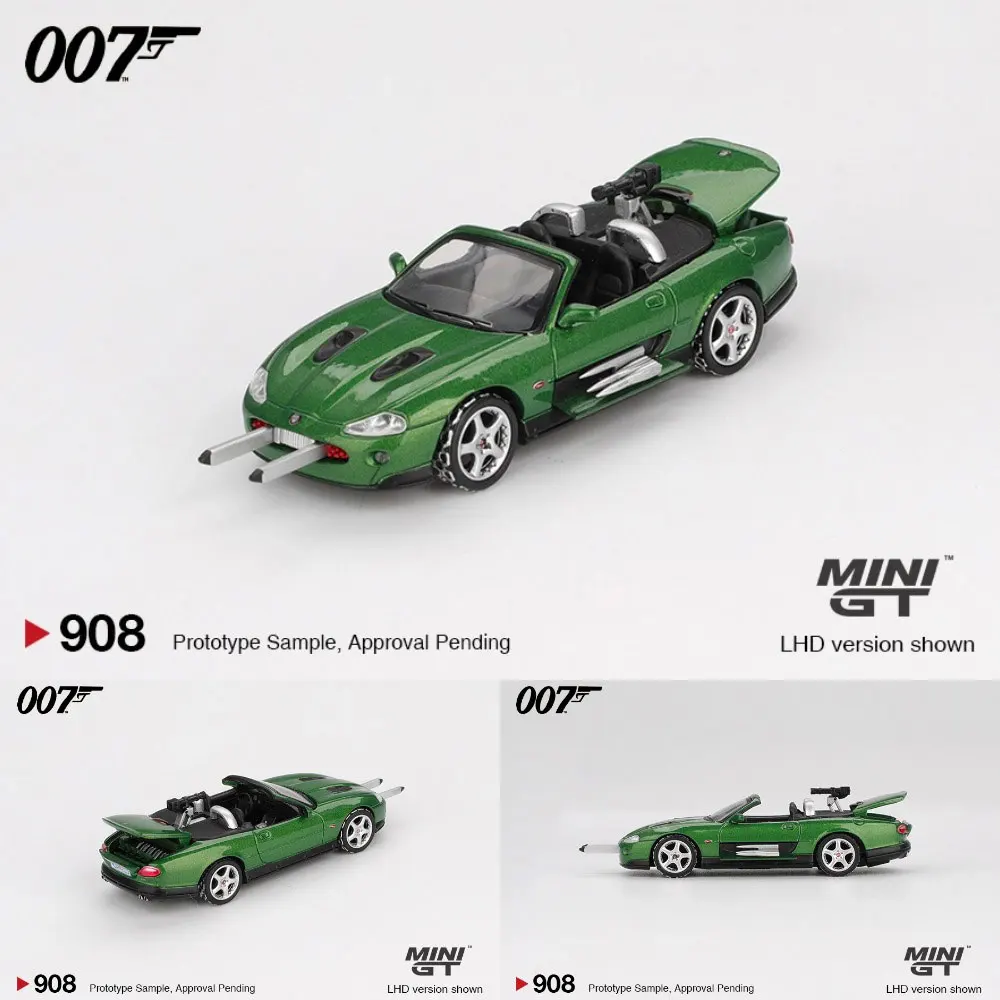 

MINIGT 1/64 Jaguar XKR Die Another Day Model Car Classic Series Diecast Vehicle Toy Collection Gifts for Teenagers Adults
