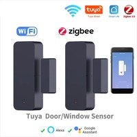 Zigbee Wifi Door Sensor Window Entry Sensor Security Burglar Magnetic Sensor Alarm Smart Life Work With Alexa Google Home Tuya