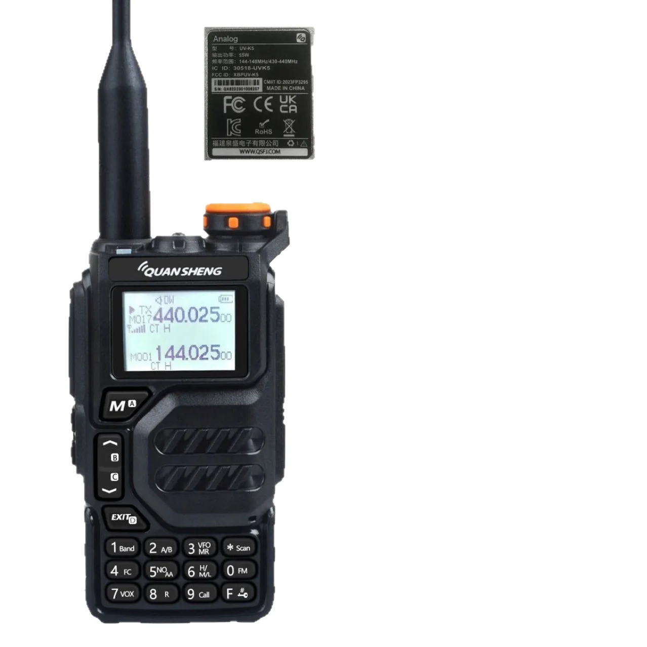 2025 venda quente quansheng UV-K5 walkie-talkie, civil uv de dupla estágio carro de longa distância ao ar livre marítimo marinha mesa portátil fato