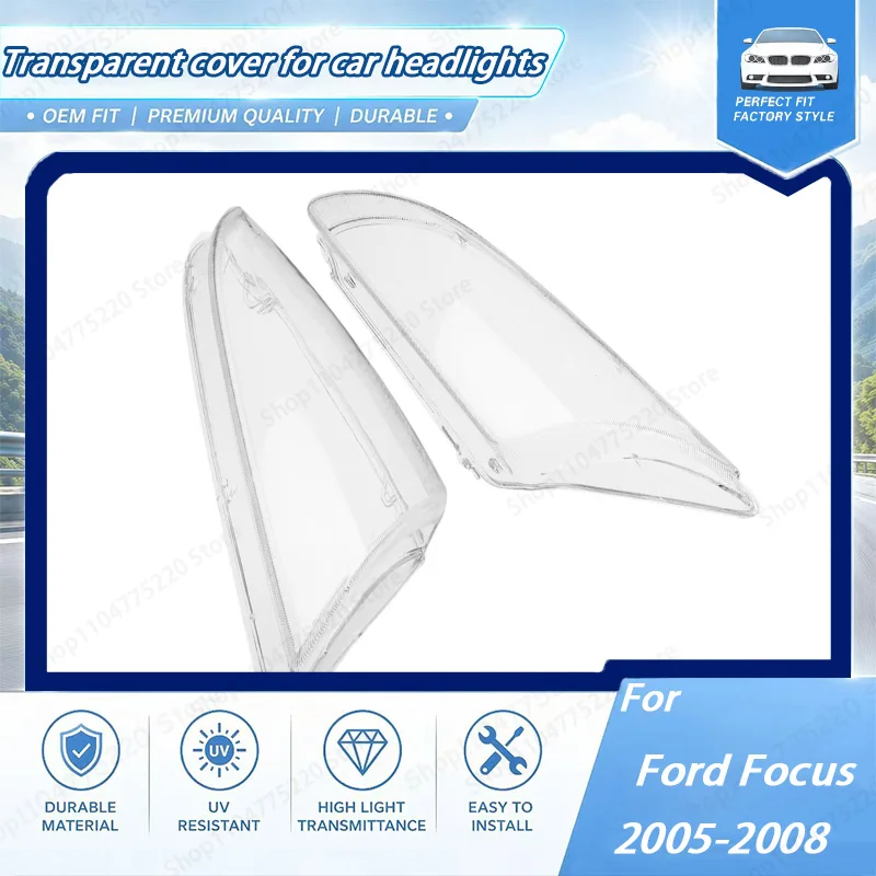 Left/Right Front Lamp Shell Front Headlight Cover Lampshade Car For Ford Focus 2005 2006 2007 2008 Headlights Lens Replacement