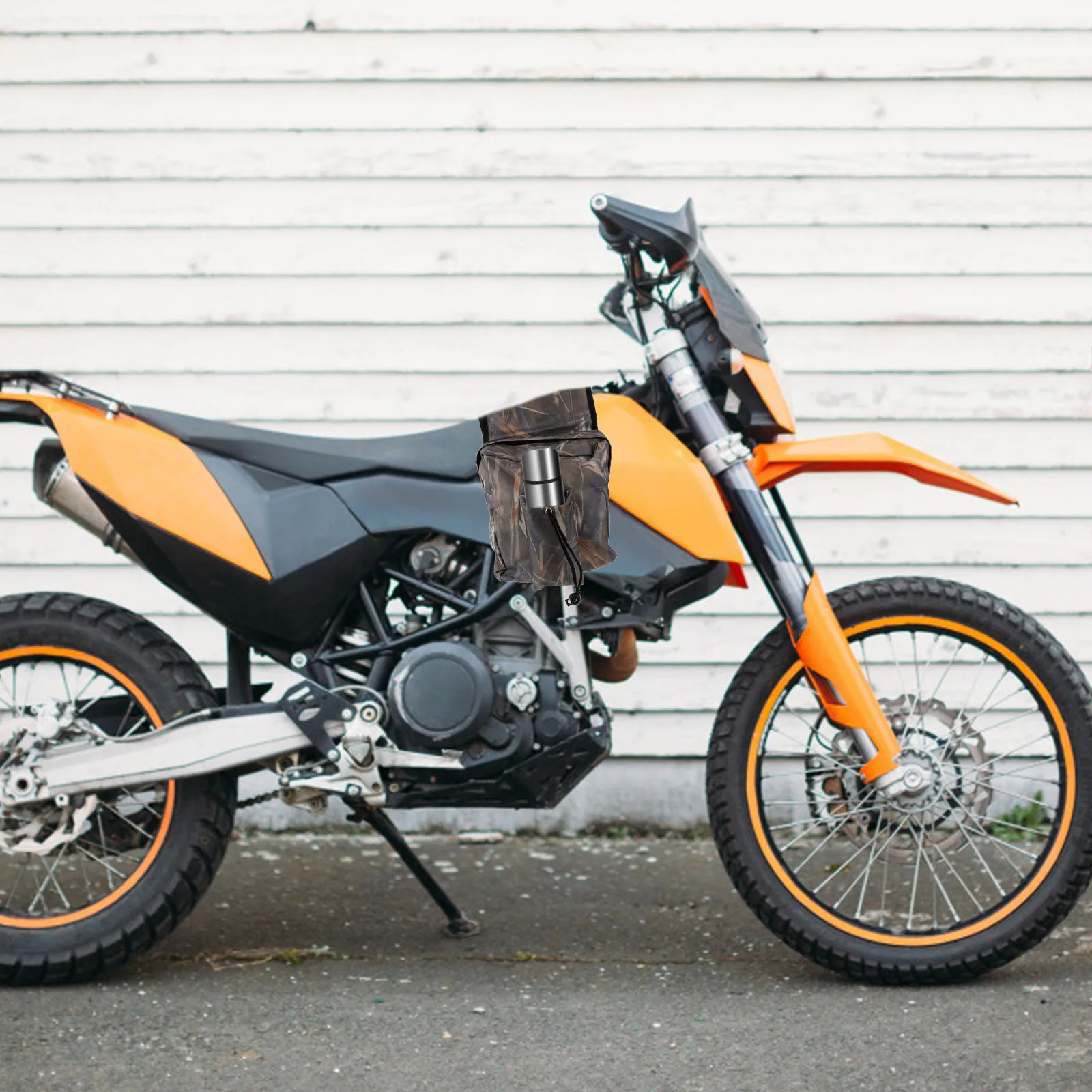 حقيبة تخزين الدراجة متعددة الوظائف بسعة كبيرة من قماش أكسفورد المقاوم للماء لركوب الدراجات الجبلية بإطار أمامي وحقيبة أنبوبية مزدوجة