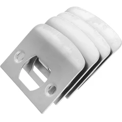 4pcs Heavy Duty Stainless Steel Lock Tongue Clip Door Strike Plate Deadbolt Cover Plate Front Door Reinforcement Kit Door Knob
