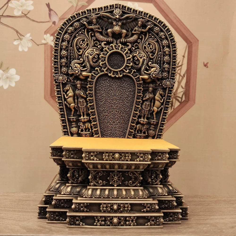 Nepal Antique White Copper Universal Buddha Statue Base 10cm Stand Only No Figure Included