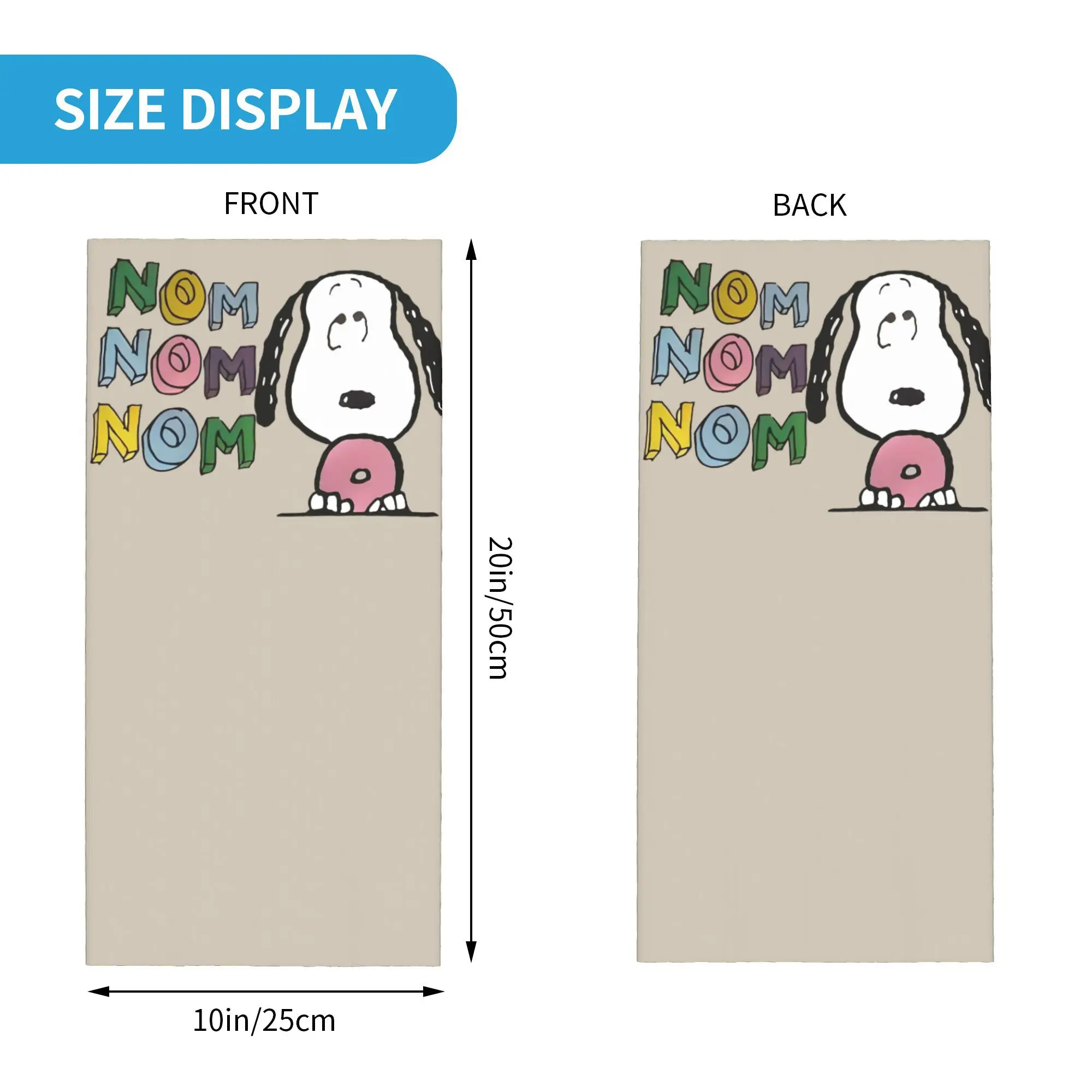 Ghetta per il collo retrò personalizzata S-Snoopys Uomo Donna Protezione UV Sciarpa Bandana invernale con arachidi per l'escursionismo