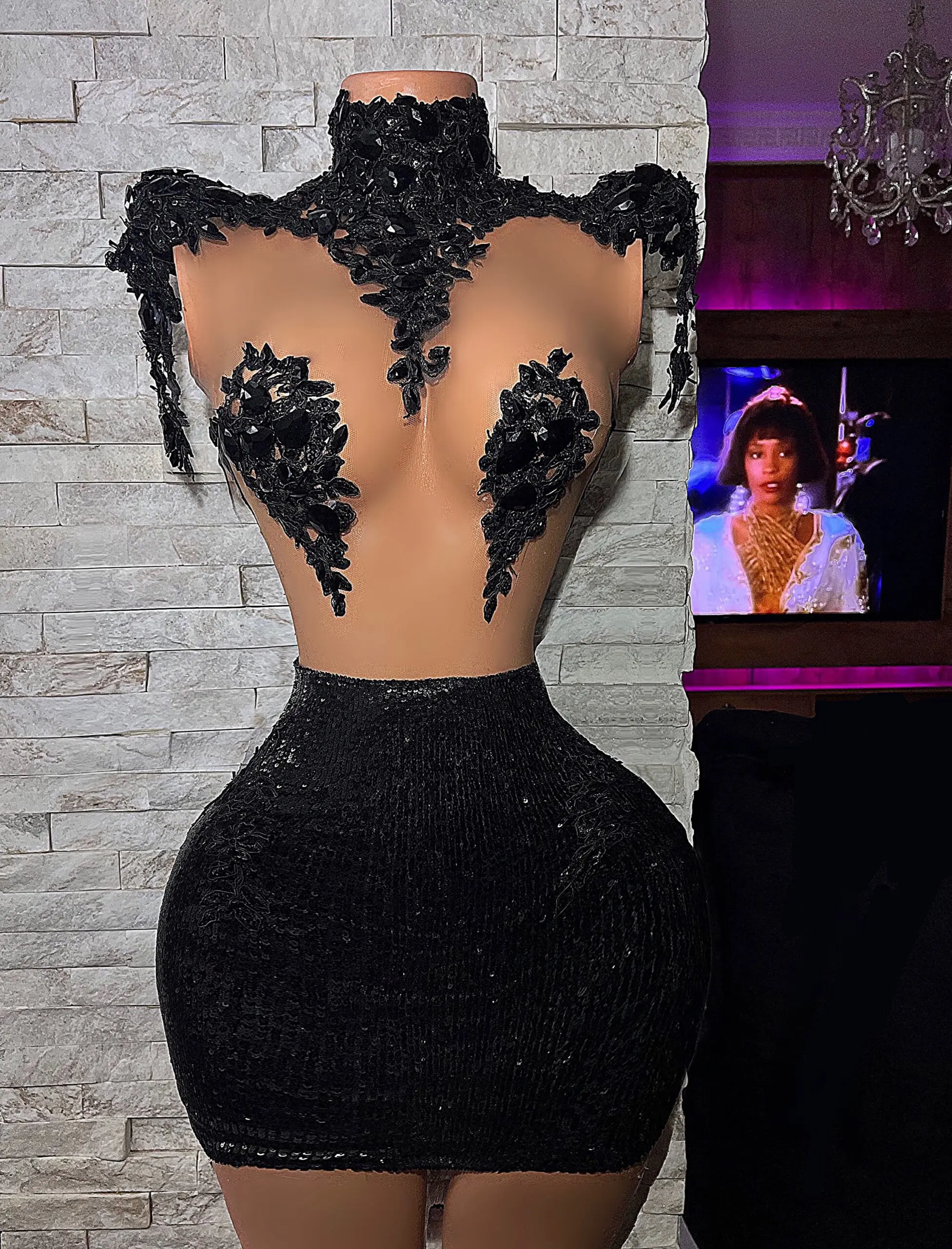 Sexy Short African American Prom Dresses For Black Girls Applique Crystals Birthday Party Homecoming Cocktail Dresses Customized