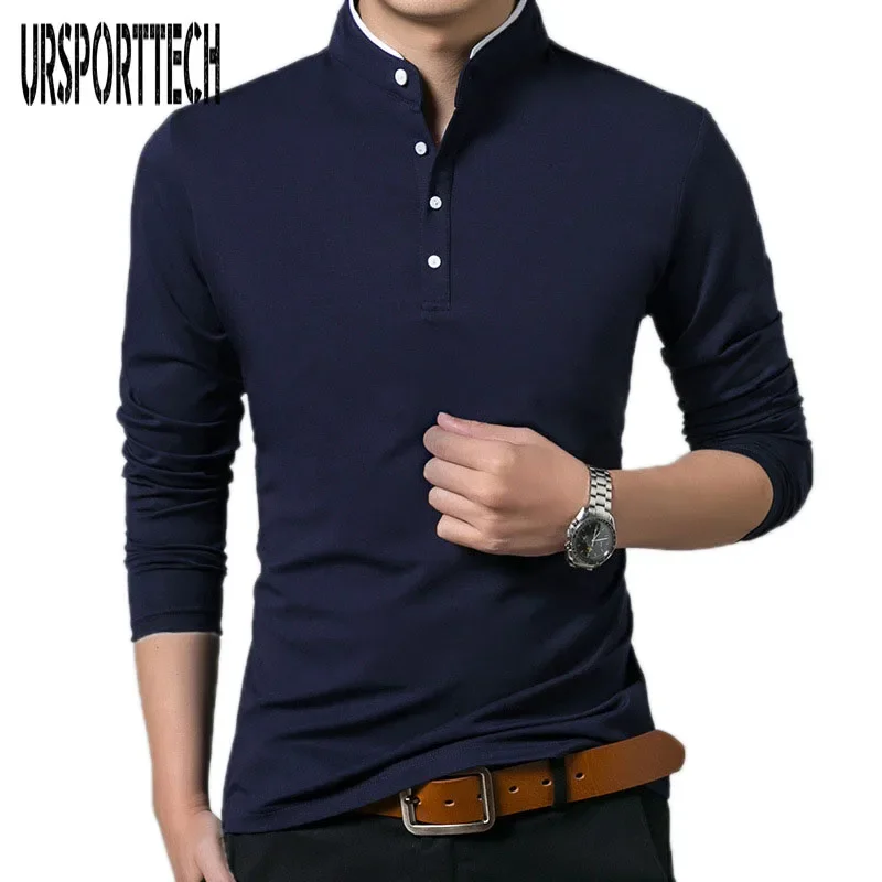 

New Brands Mens Polo Shirt Men Long Sleeve Solid Polo Shirts Camisa Polos Masculina Popular Casual cotton Plus size S-3XL Tops