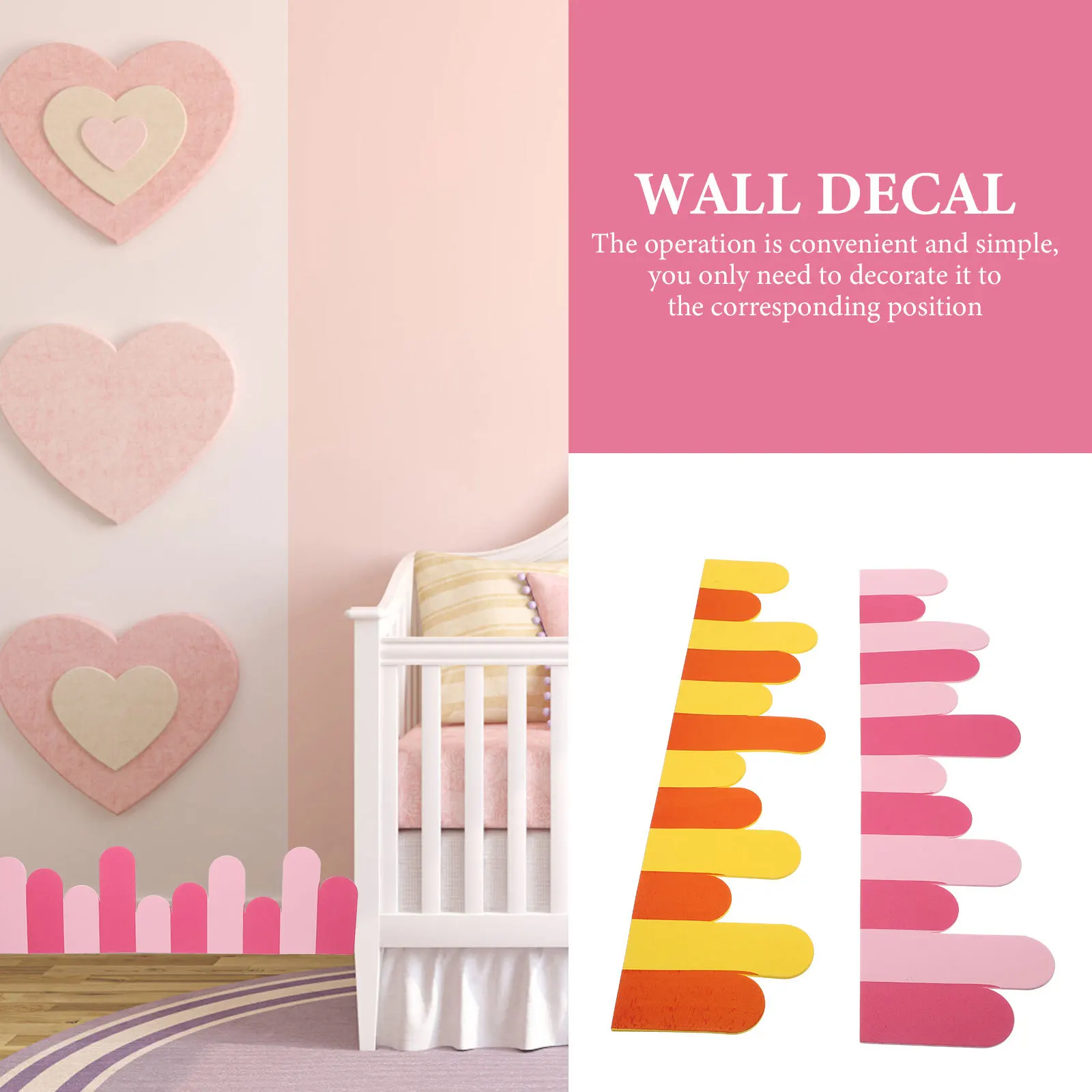 

Cartoon Frame Wall Sticker Non-Adhesive Kindergarten Classroom Background Decoration Lovely Wall Craft Art Decor