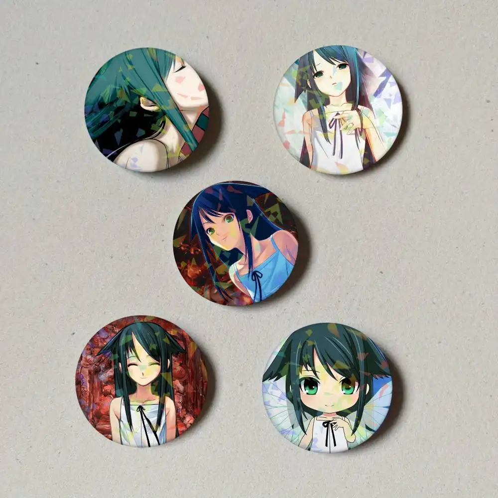 Game The Song of Saya Round Badge for Backpack Accessories Laser Lapel Pins Jewelry Gifts