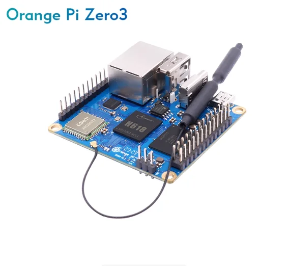 Orange Pi Zero3 Allwinner H618 SBC مع 4K HDMI، 1.5 جيجا هرتز رباعي النواة، 1 جيجا بايت - 4 جيجا بايت رام، جيجابت إيثرنت، WiFi 5، BT 5.0، Android 12 TV