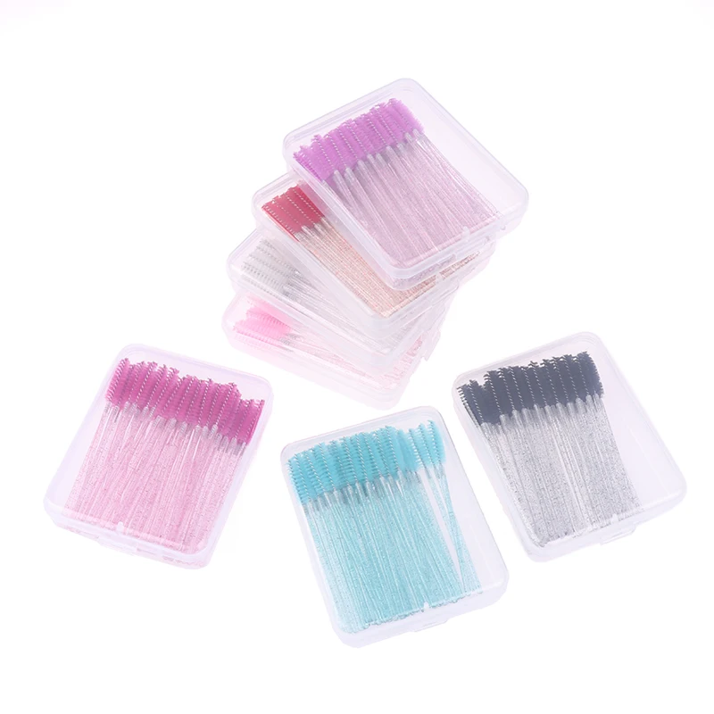 50PCS Disposable Cotton Swab Eyelash Brushes Individual Eyelashes Microbrush Lash Removing Lash Extension Accessories