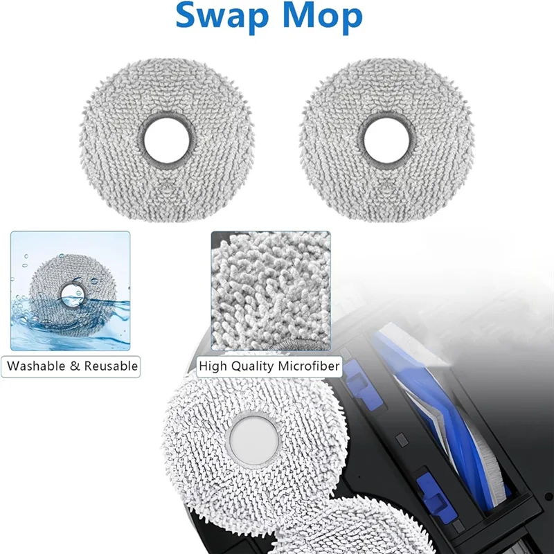 

INLIG-Parts For ECOVACS DEEBOT T30s Robot Vacuum Accessories Kit,Robot Replacement Main Side Brush Filters Mop Dust Bags