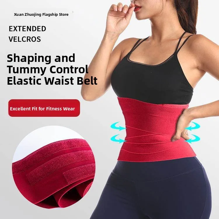 

Elastic Wrap Abdomen Belt Extended Length Waist Support Fitness Sports Training Belly Tightening Belt Full Body Home Use Adul...