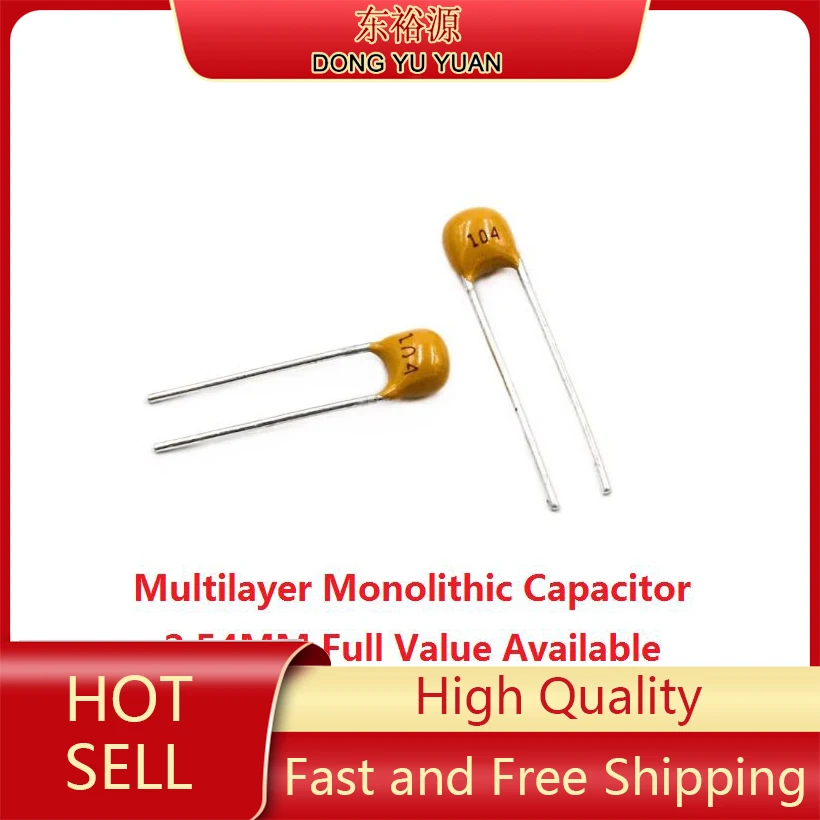 50PC 2.54MM 100PF/1UF/10NF/0.1UF/22P/33P 101 102 103 104 105 220 330 50V 100nf Momo NF 22PF 33PF Multilayer Monolithic Capacitor