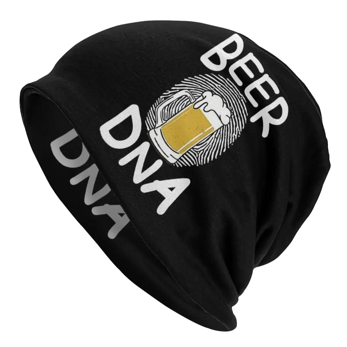 It Is In My DNA Men Women's Beanie Hats Beer   Glass Fingerprint Knitted Hat  Earmuff Bonnet Street Skullies Beanies