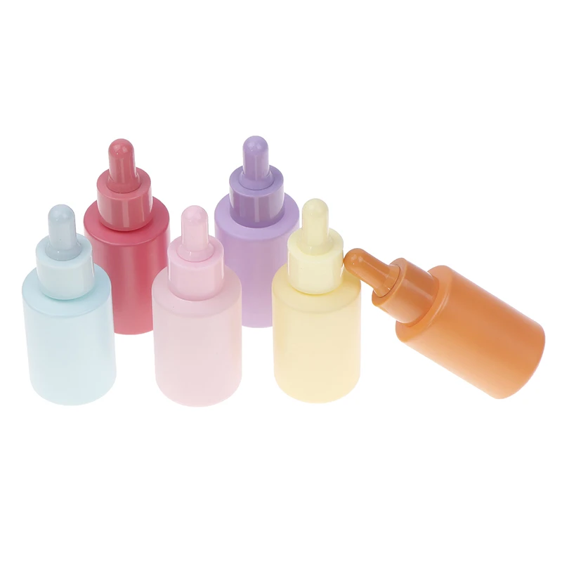 30 ml flüssige Unterabfüllpipette, feine Tropfflasche, Macaron-Farbglas, ätherisches Öl, nachfüllbare farbige Essenz