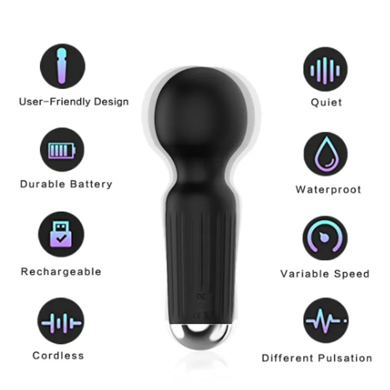 Mini vibrator suitable for women G-Spot Clitoris stimulator 20 speed soft silicone realistic Dildo AV vibrator adult sexy toy 18