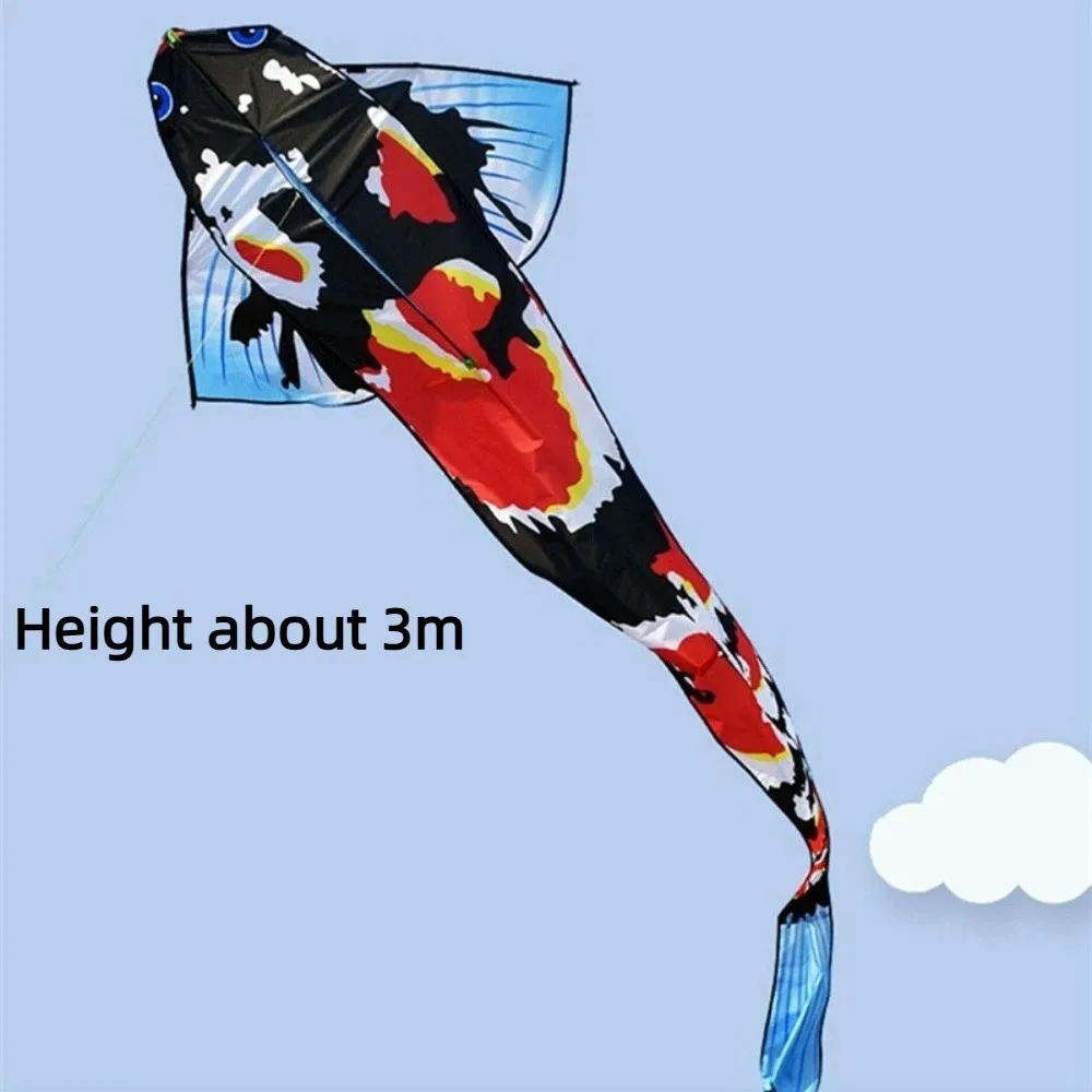 جديد سهل الطيران طائرة ورقية كبيرة السمك 3 متر طائرة ورقية جيدة تحلق للأطفال 100 متر خط طائرة ورقية Ripstop الحيوان كوي طائرة ورقية متعة الرياضة