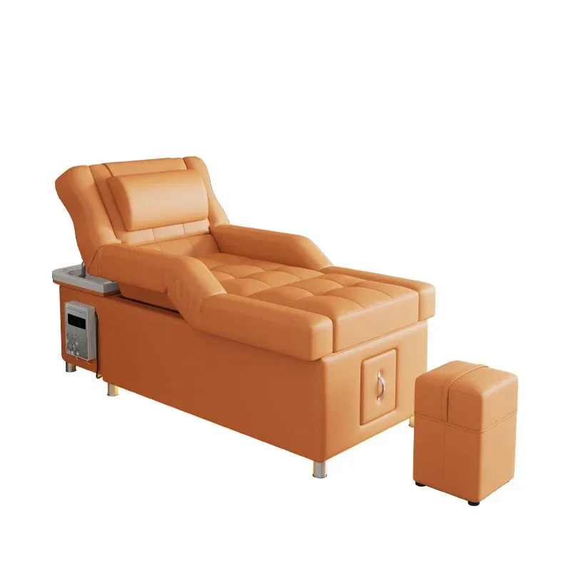 مخصص فاخر الحديثة رئيس سبا حمام القدم الخلفي رفع الكهربائية مستلق تدليك الشامبو السرير