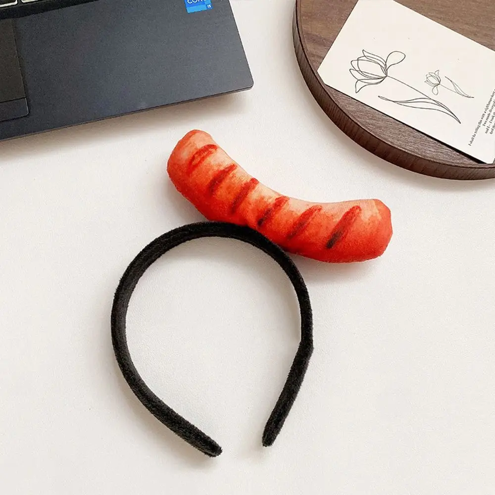 

Fashion Strawberry Simulated Food Hair Hoop Bone Vegetable Hotdog Headband Hamburg Spareribs Daily