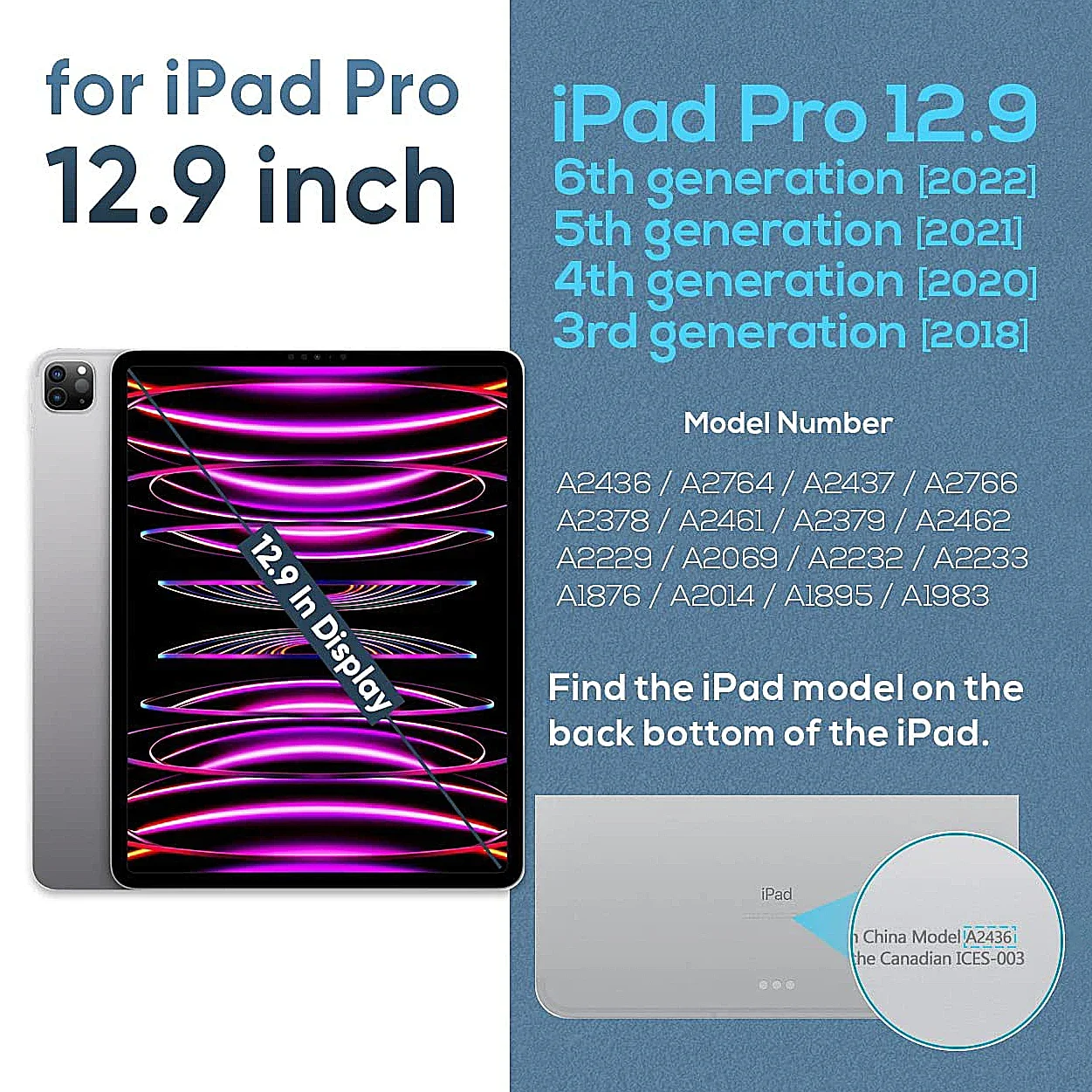 Shockproof Case for iPad Pro 12.9 3rd 4th 5th 6th Heavy Duty Protection Hand Strap with Pencil Holder Kid Adult Cover