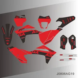 For GASGAS GAS GAS MC EX EC 125 250 300 350 450 2021 2022 2023 Full Graphics Decals Stickers Motorcycle Background Custom Number