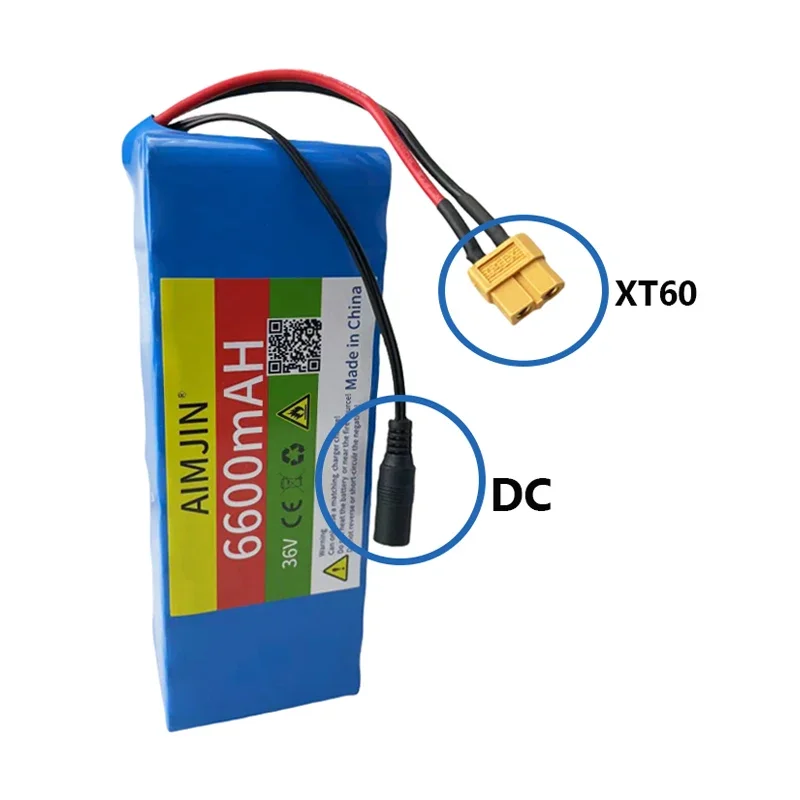 Original 36V 10s2p 6600mAH Li Ion Rechargeable Battery 6.6ah Balance Vehicle Battery