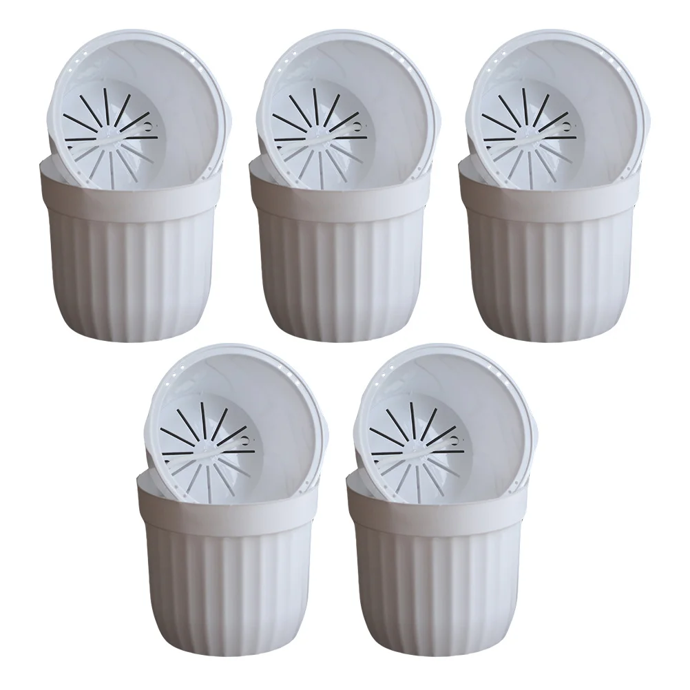 

5 set Automatic Water-Absorbing Flower Pot 5 Sets Self-Watering Plastic Planter Durable Hanging Plant Container For Garden Home