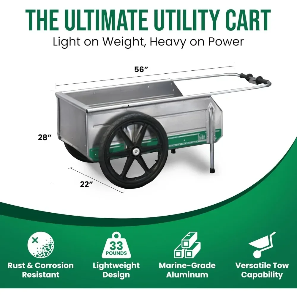 Do It All Portable Rust Corrosion Resisting Aluminum Folding Utility Cart with 300 Pound Capacity