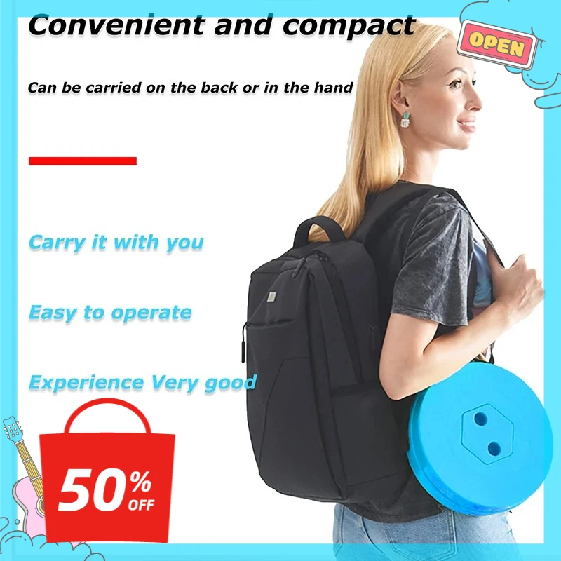 مقعد محمول جديد قابل للطي - كرسي خارجي قابل للتعديل بارتفاع قابل للسحب للتخييم وصيد الأسماك والمشي لمسافات طويلة والاستخدام متعدد الأغراض