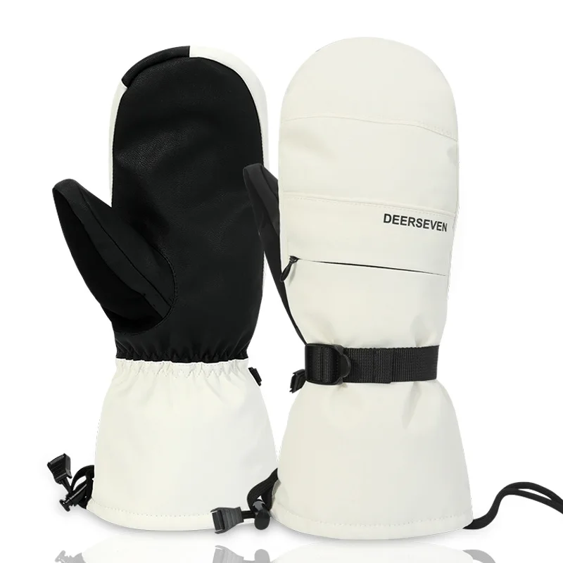 Ski Mittens Snowboard Gloves Waterproof Windproof Touch Screen Gloves Extra Warm Fleece Ski Gloves Split Finger Thermal Glove