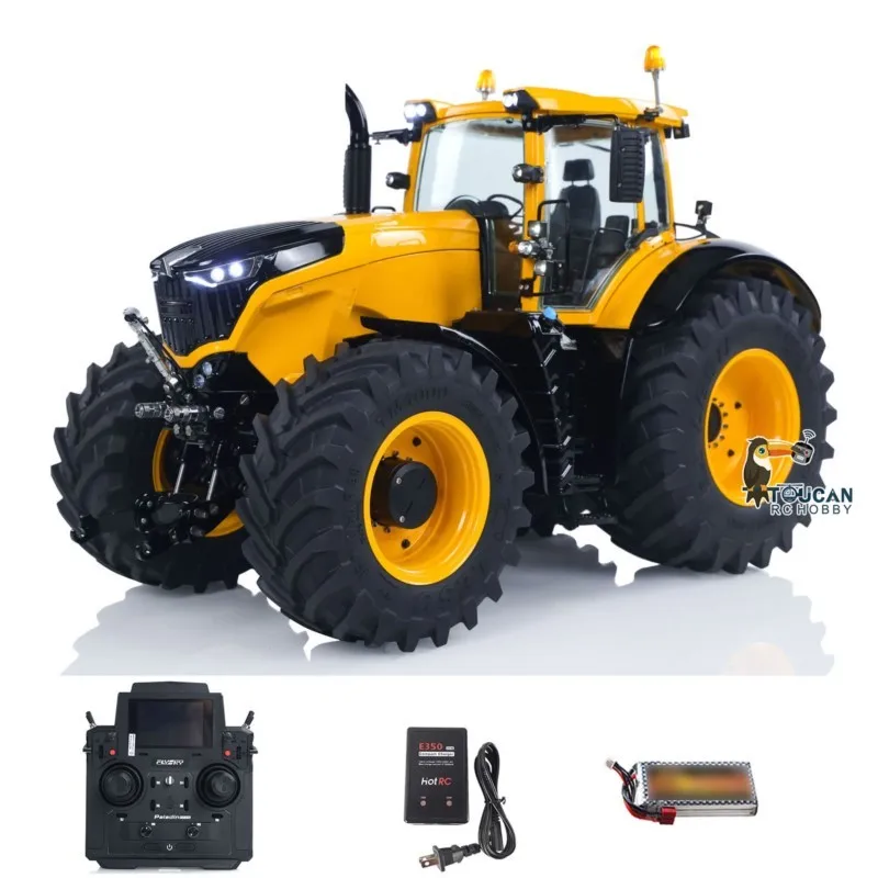 1:14 LESU 1050 90% Metal RC Hydraulic Tractor 4x4 Farm Truck Model PL18EV Lite Radio Upgrade Smoking Sound Machine Car Toy
