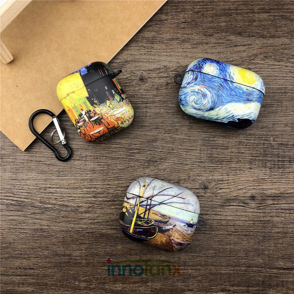 Van Gogh Cases For Airpods 1 2 3 Pro Pro2 Case For Apple Earphone Cover Protective Shell Oil Painting Artwork Design Shakeproof