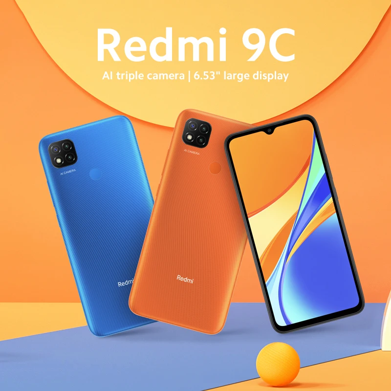 Imagem -02 - Xiaomi-smartphone Redmi 9c Versão Global Câmera 13mp Helio G35 Tela 653 Bateria 5000mah 3gb Mais 64gb 4gb Mais 128gb