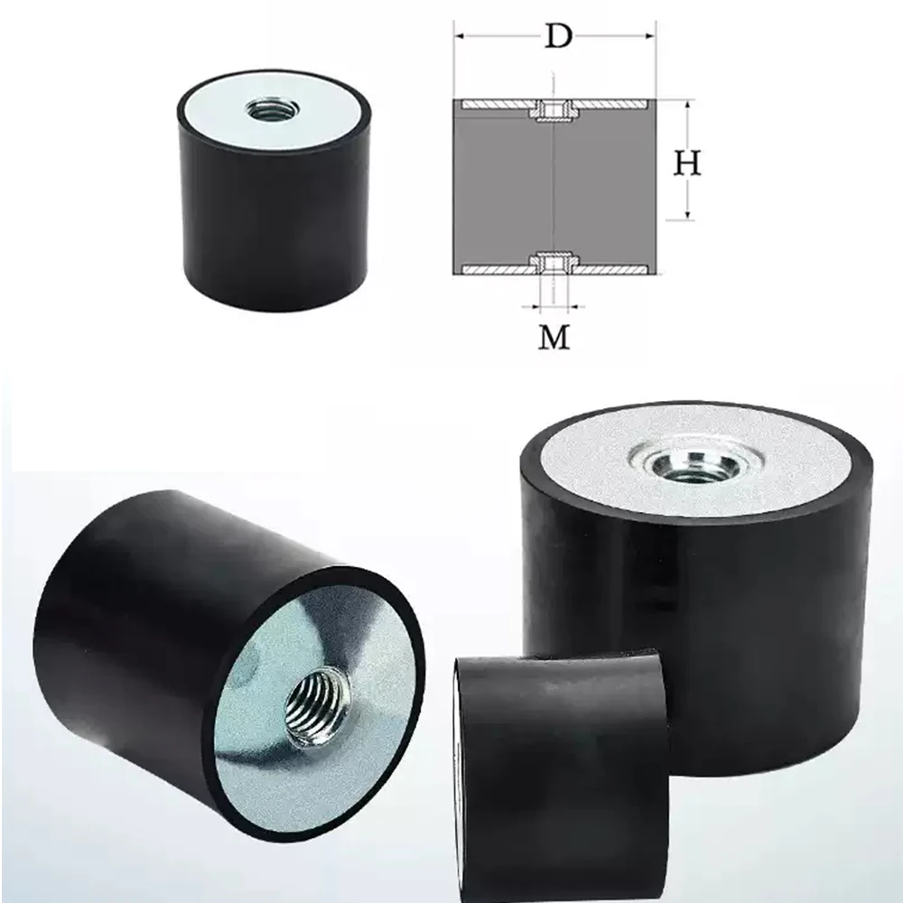 1Pcs M3 8x8mm~M12 70x50mm Female-Female Damper Rubber Shock Absorber Isolation Mount Damper Dia 10-150mm Crash Pad DD-Type