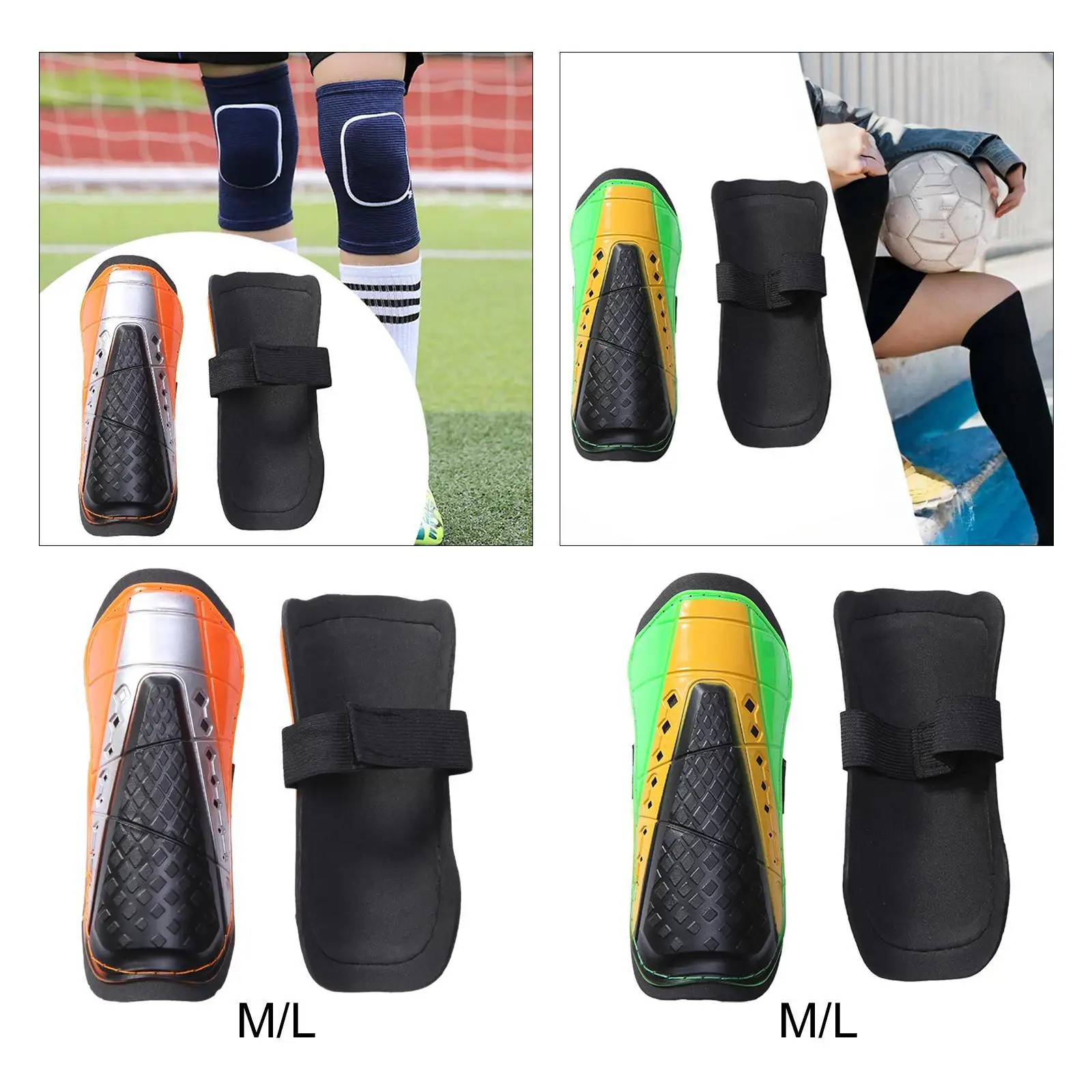 Soccer Shin Guards for Men Women EVA Cushion Breathable Calf Protective Gear